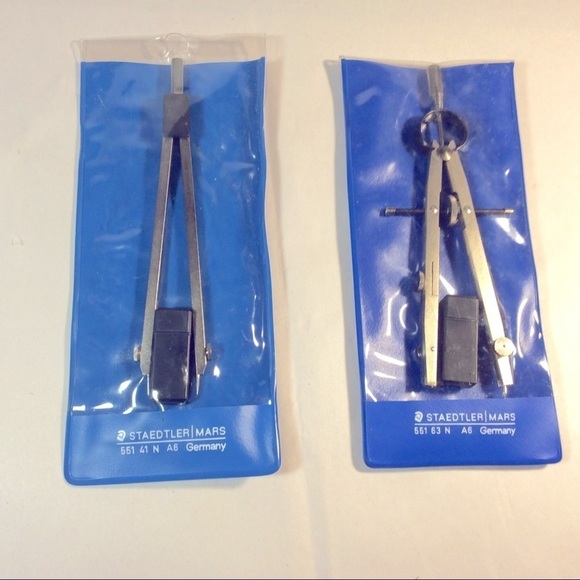 2 Two lot Staedtler Mars Precision Compass Made in Germany Drafting w packaging - Picture 2 of 9